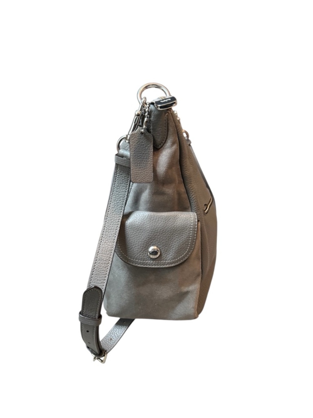 Coach Pennie Hobo bag, pebbled leather in Heather Gray EUC - Picture 4 of 11